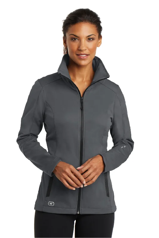 Ogio Womens Endurance Crux Wind & Water Resistant Full Zip Jacket - Gear Grey