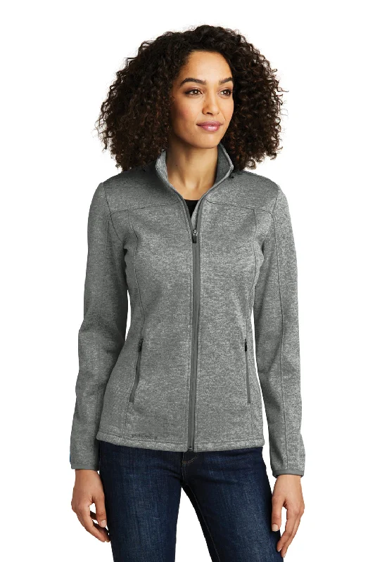 Eddie Bauer Womens StormRepel Water Resistant Full Zip Jacket - Heather Grey - Closeout