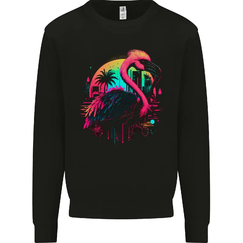 A Retro Flamingo Mens Sweatshirt Jumper