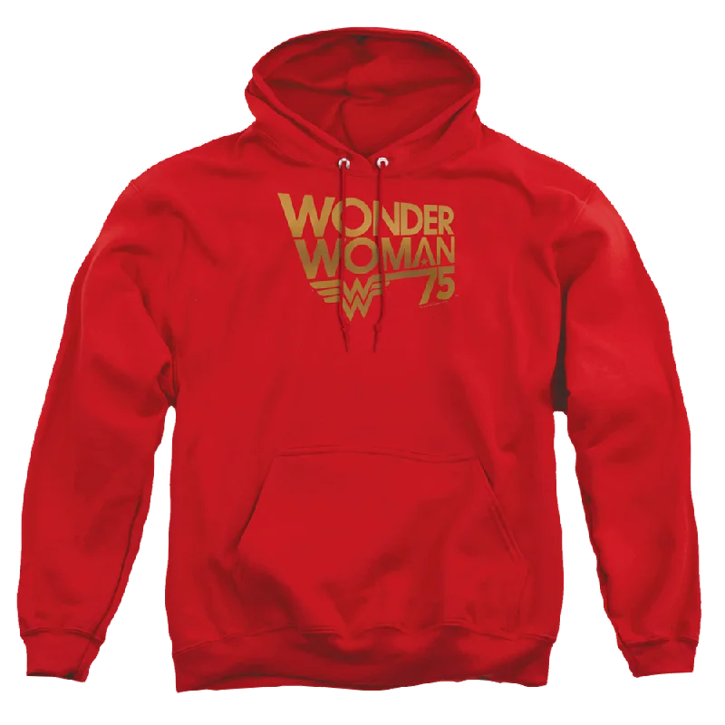 Wonder Woman Wonder Woman 75Th Anniversary Gold Logo - Pullover Hoodie