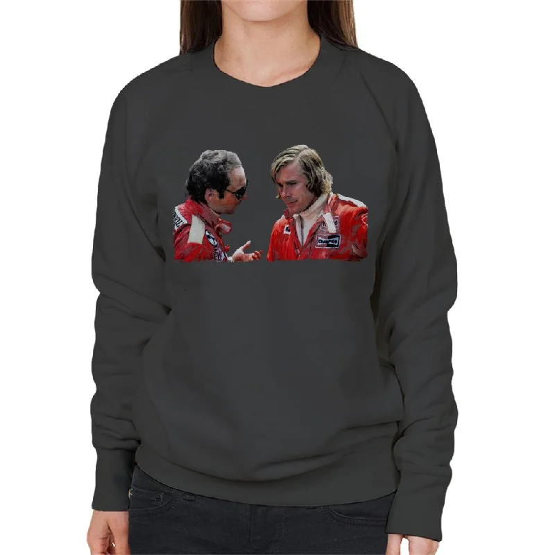 Motorsport Images Niki Lauda & James Hunt Monaco GP 1976 Women's Sweatshirt