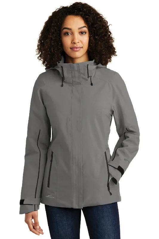 Eddie Bauer Womens WeatherEdge Plus Waterproof Full Zip Hooded Jacket - Metal Grey