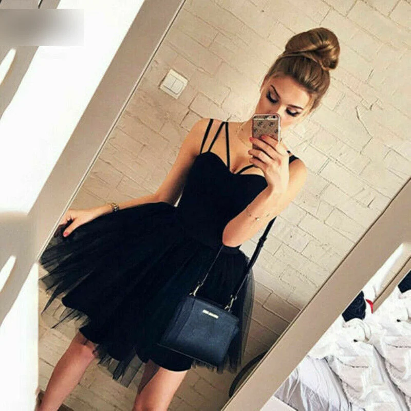 Julia Fashion - Women Bridesmaid Short Tulle Tutu Dresses