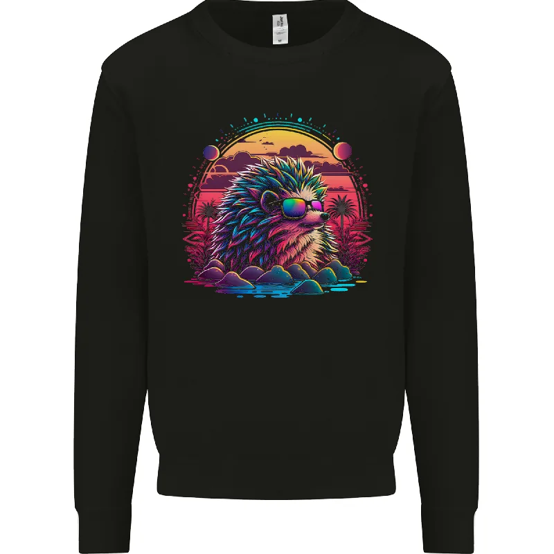 A Retro Hedgehog Mens Sweatshirt Jumper