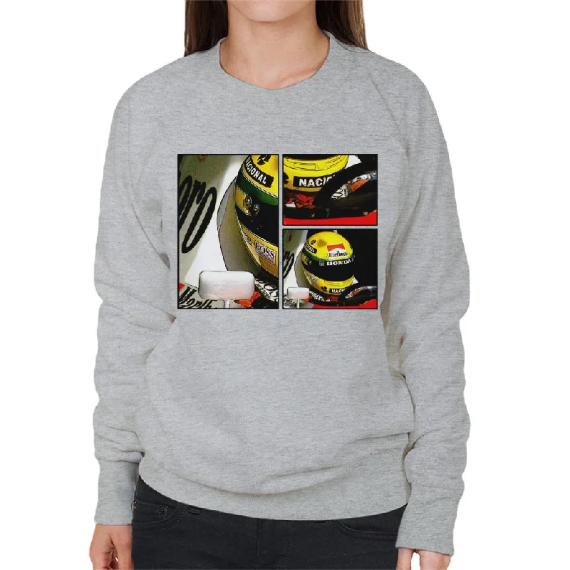 Motorsport Images Ayrton Senna McLaren Circuito Estoril Frame Art Women's Sweatshirt