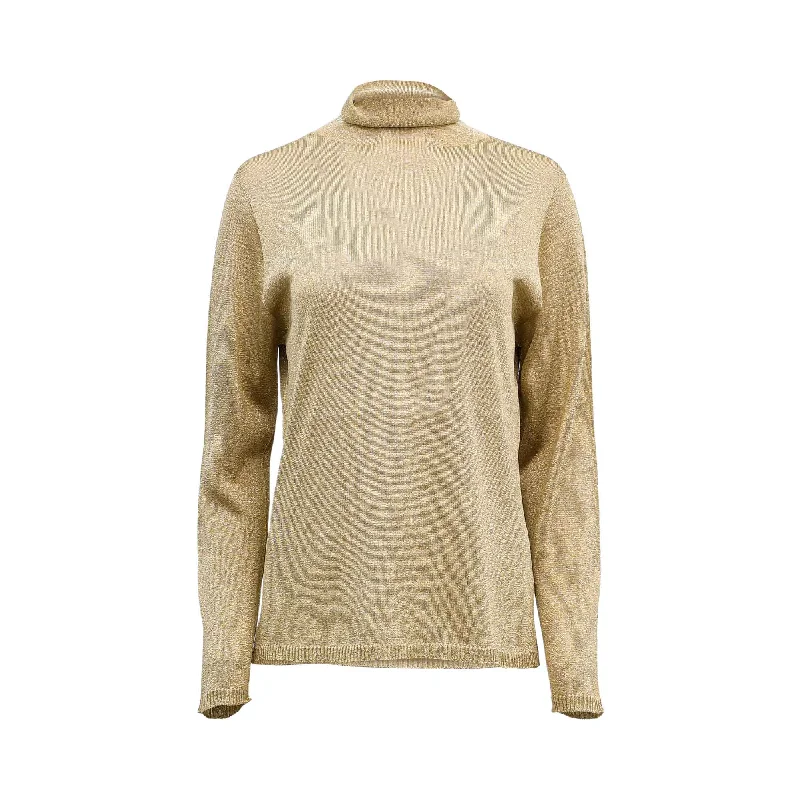 Luisa Spagnoli Ladies Zucchero Lurex turtleneck pullover