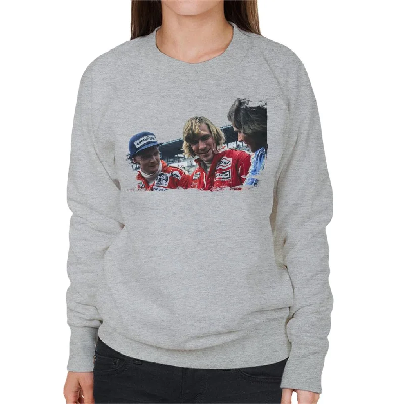 Motorsport Images Niki Lauda James Hunt & Barry Sheene Women's Sweatshirt