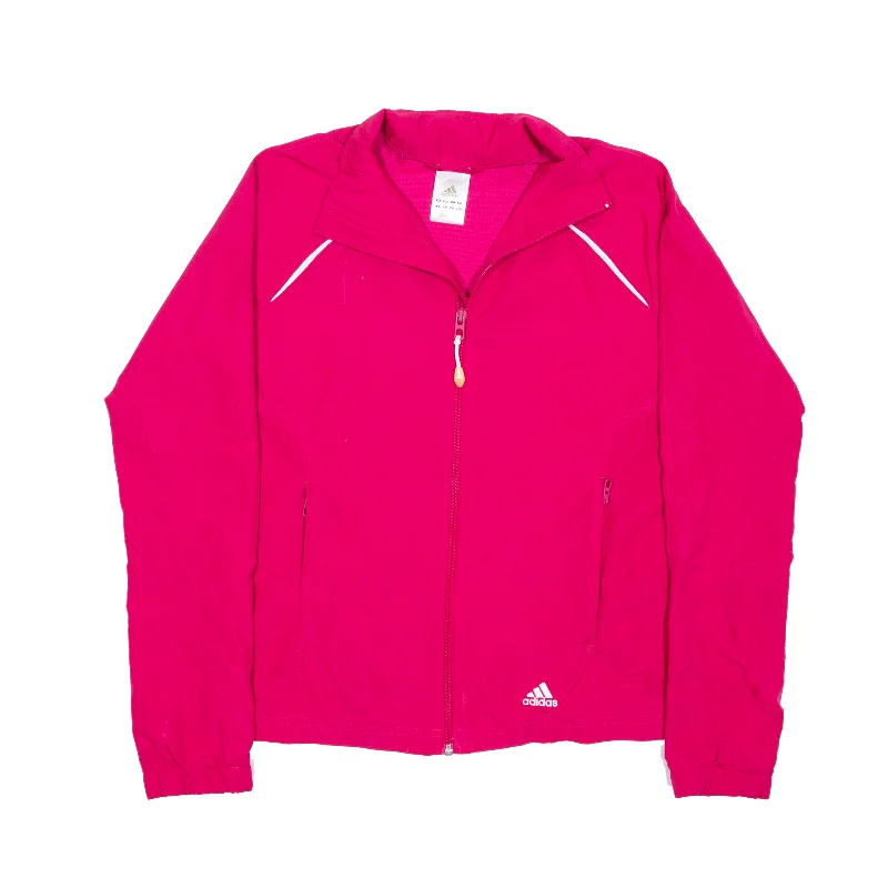 ADIDAS Windbreaker Jacket Pink Womens UK 10