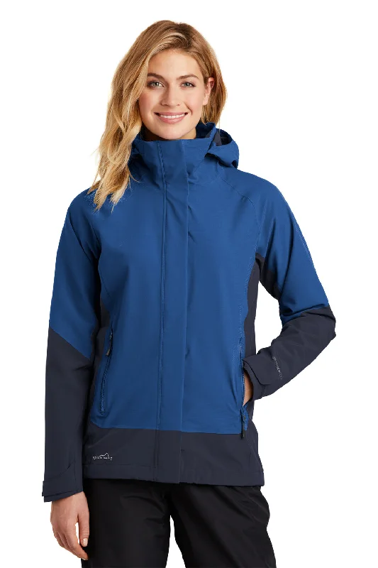 Eddie Bauer Womens WeatherEdge Waterproof Full Zip Hooded Jacket - Cobalt Blue