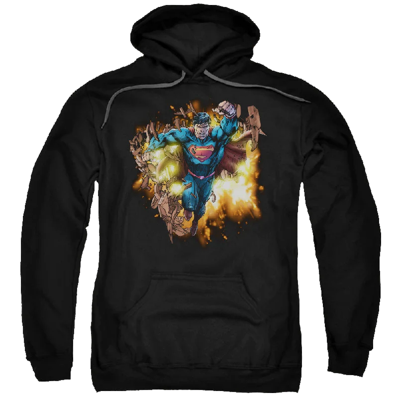 Superman Blasting Through - Pullover Hoodie