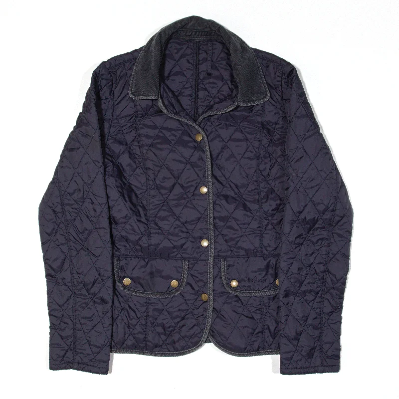 BARBOUR Quilted Jacket Blue Womens UK 10