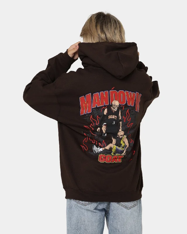 Goat Crew Man Down Hoodie Brown