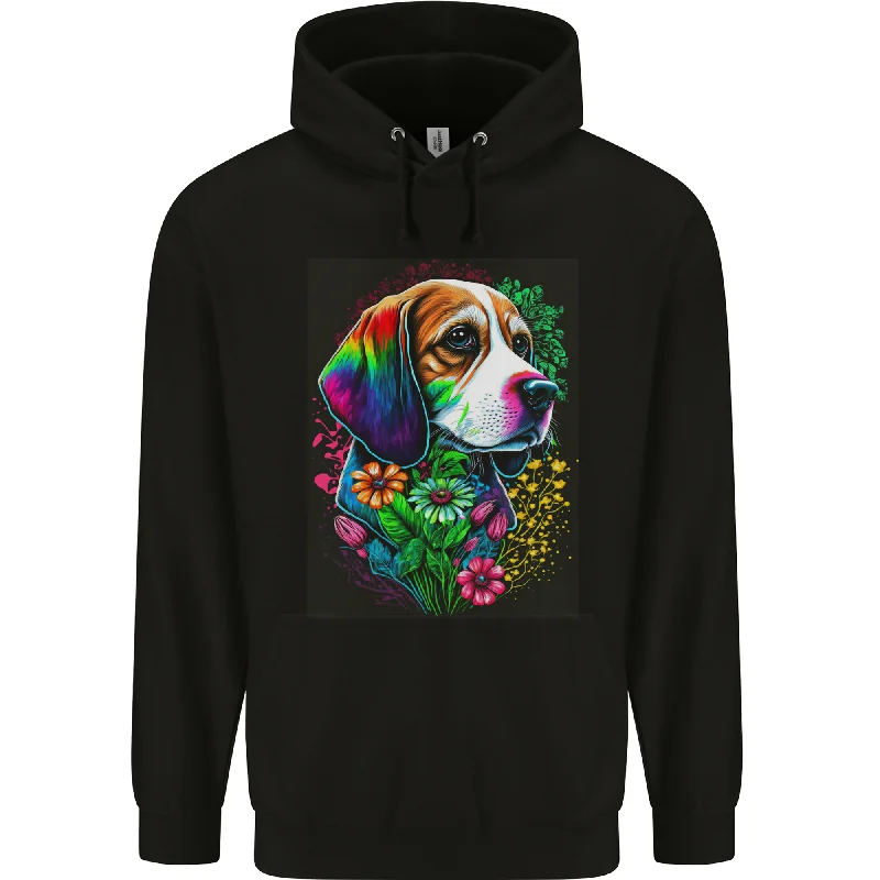 A Cool Basset Hound Dog Mens 80% Cotton Hoodie