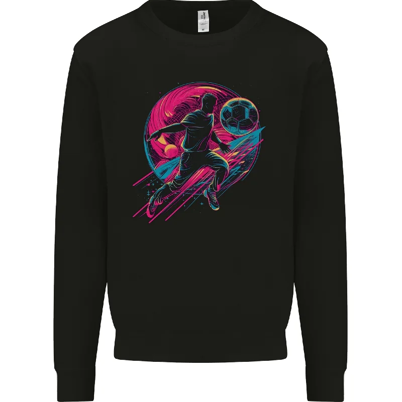 A Retrowave Football Player Soccer Mens Sweatshirt Jumper