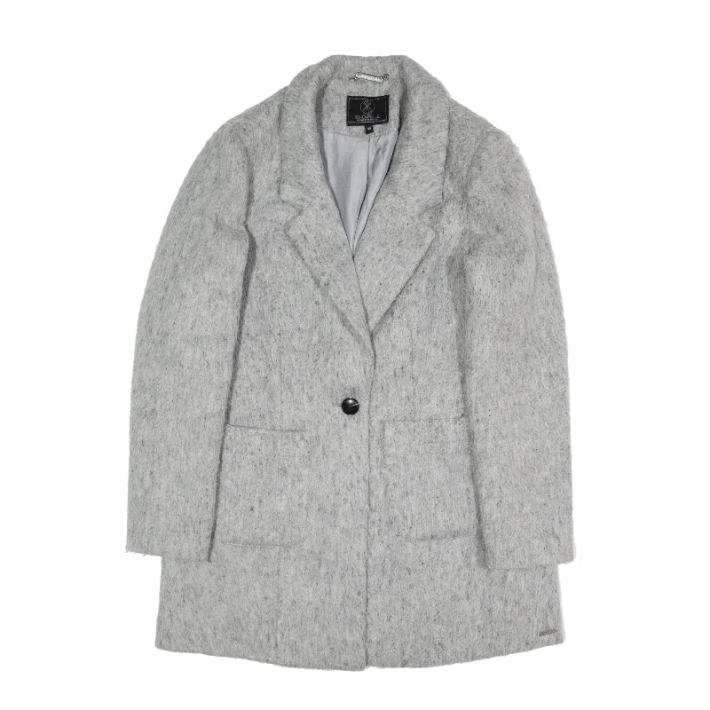 RINO & PEELE Overcoat Jacket Grey Wool Womens M