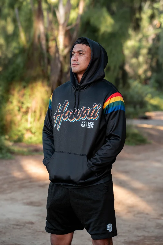 BLACK UH RETRO HOODIE