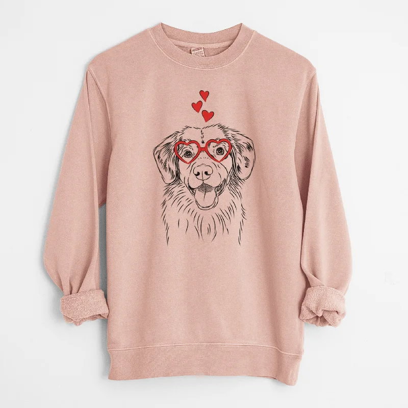 Valentine Weston the Nova Scotia Duck Tolling Retriever - Unisex Pigment Dyed Crew Sweatshirt