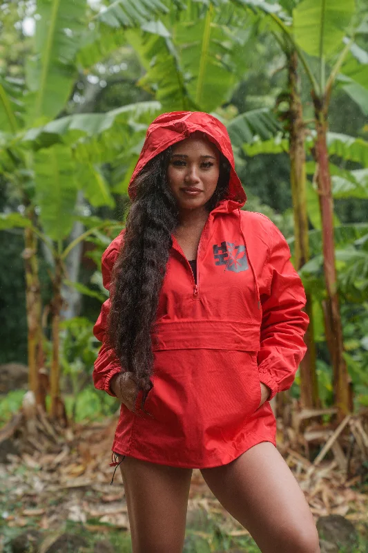 RED LOGOS RAIN JACKET