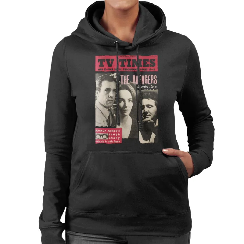 TV Times The Avengers 1961 Cover Women's Hooded Sweatshirt