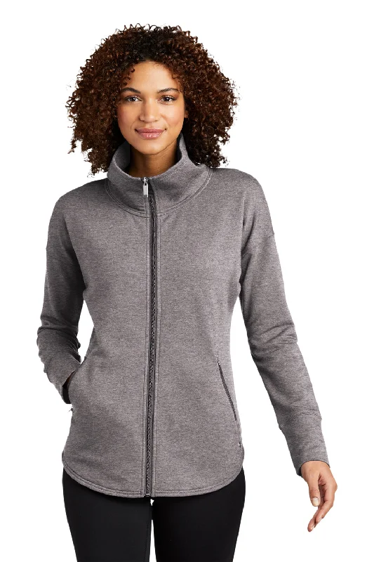 Ogio Womens Luuma Fleece Full Zip Jacket - Heather Petrol Grey