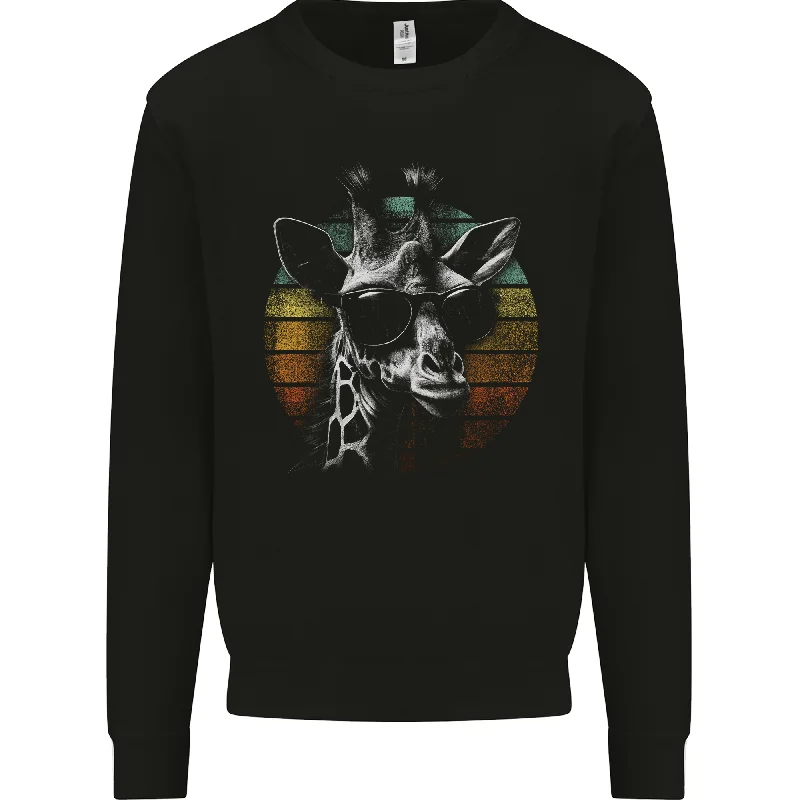 A Retro Giraffe Mens Sweatshirt Jumper