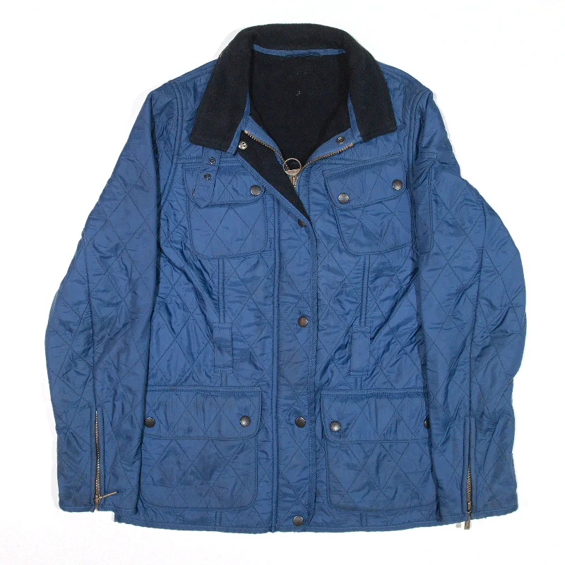 BARBOUR Polarquilt Quilted Jacket Blue Womens UK 10