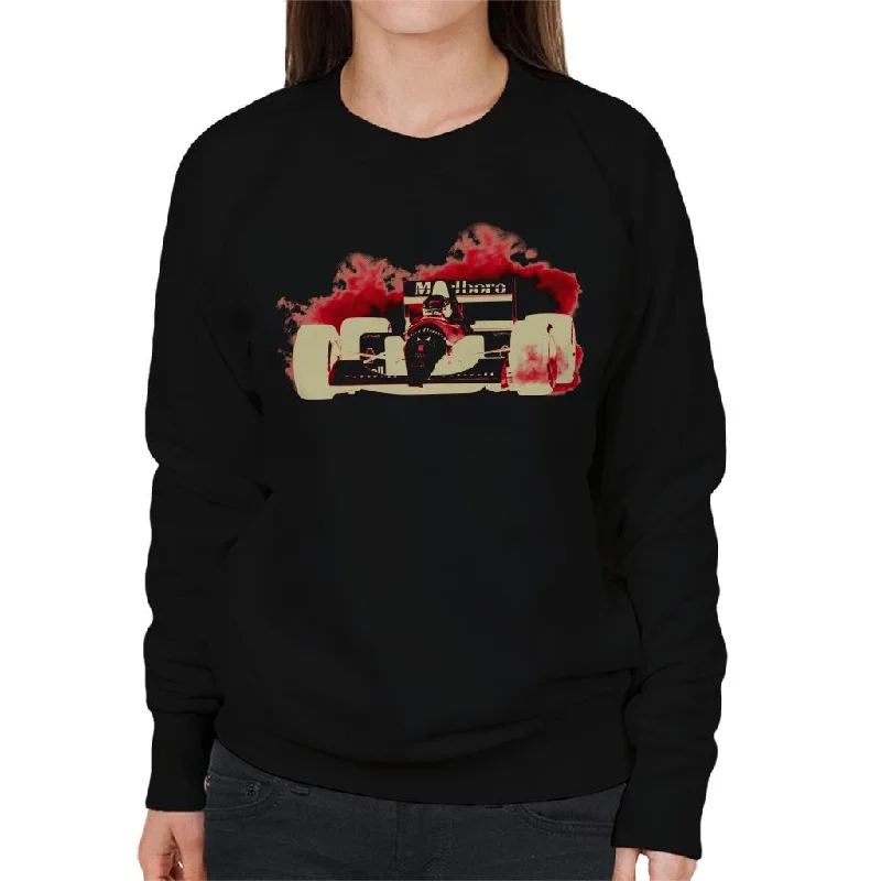 Motorsport Images Ayrton Senna McLaren MP46 Portuguese GP Negative Women's Sweatshirt