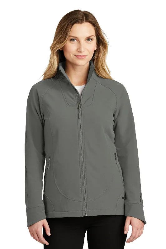 The North Face Womens Tech Wind & Water Resistant Full Zip Jacket - Asphalt Grey - Closeout