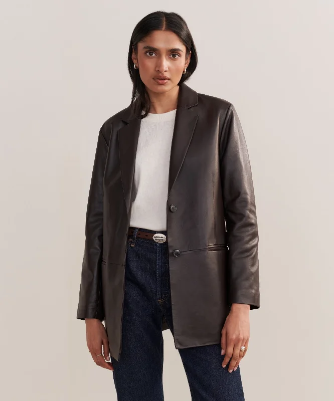 Leather Brooke Blazer