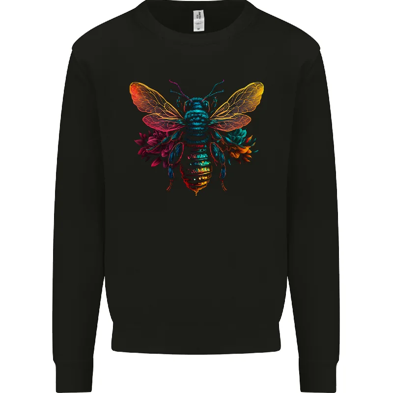 A Retrowave Bee Mens Sweatshirt Jumper