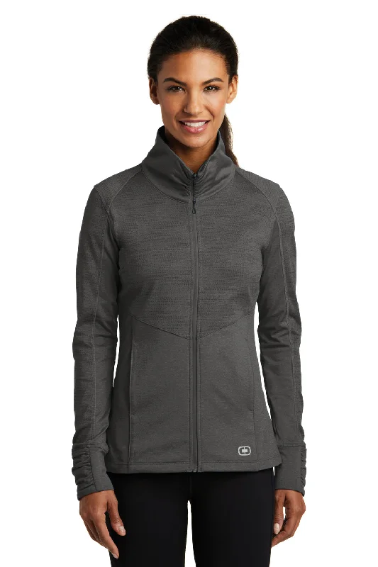 Ogio Womens Endurance Sonar Full Zip Jacket - Heather Blacktop - Closeout